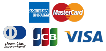 American Express,VISA,MasterCard,Diners Club International,JCB